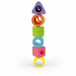 Janod Puzzle 6 cubes sensoriels en bois| Jouets D'Éveil|Jouets D'Éveil