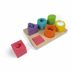 Janod Puzzle 6 cubes sensoriels en bois| Jouets D'Éveil|Jouets D'Éveil