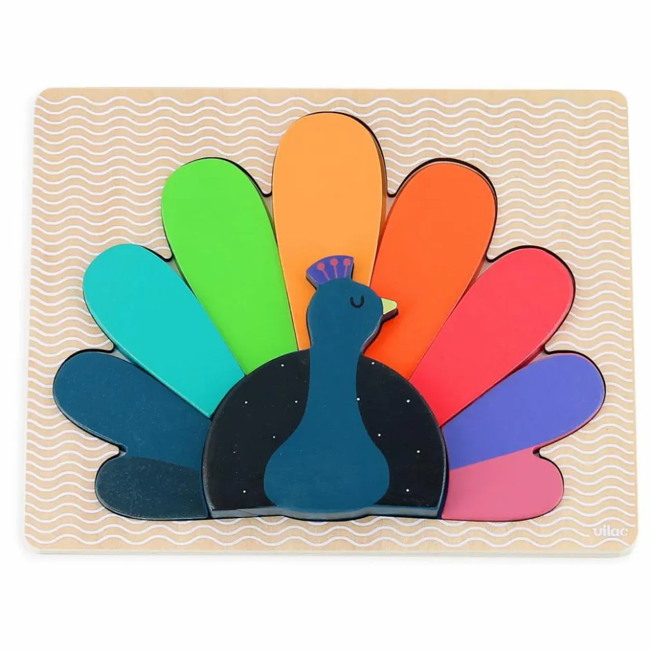Clearance Puzzle à encastrer Paon - Andy Westface Jouets D'Éveil|Jouets D'Éveil