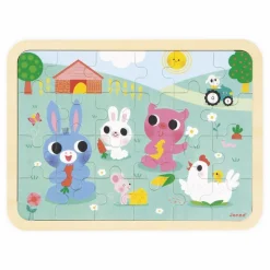 Janod Puzzle à la ferme - 24 pièces| Puzzles|Jeux Éducatifs