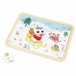 Clearance Janod Puzzle à la montagne - 24 pièces Blanc