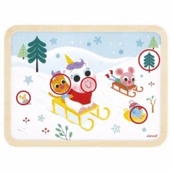 Clearance Janod Puzzle à la montagne - 24 pièces Blanc