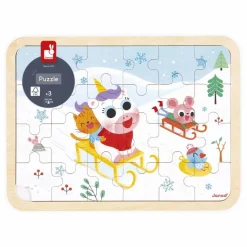 Clearance Janod Puzzle à la montagne - 24 pièces Blanc