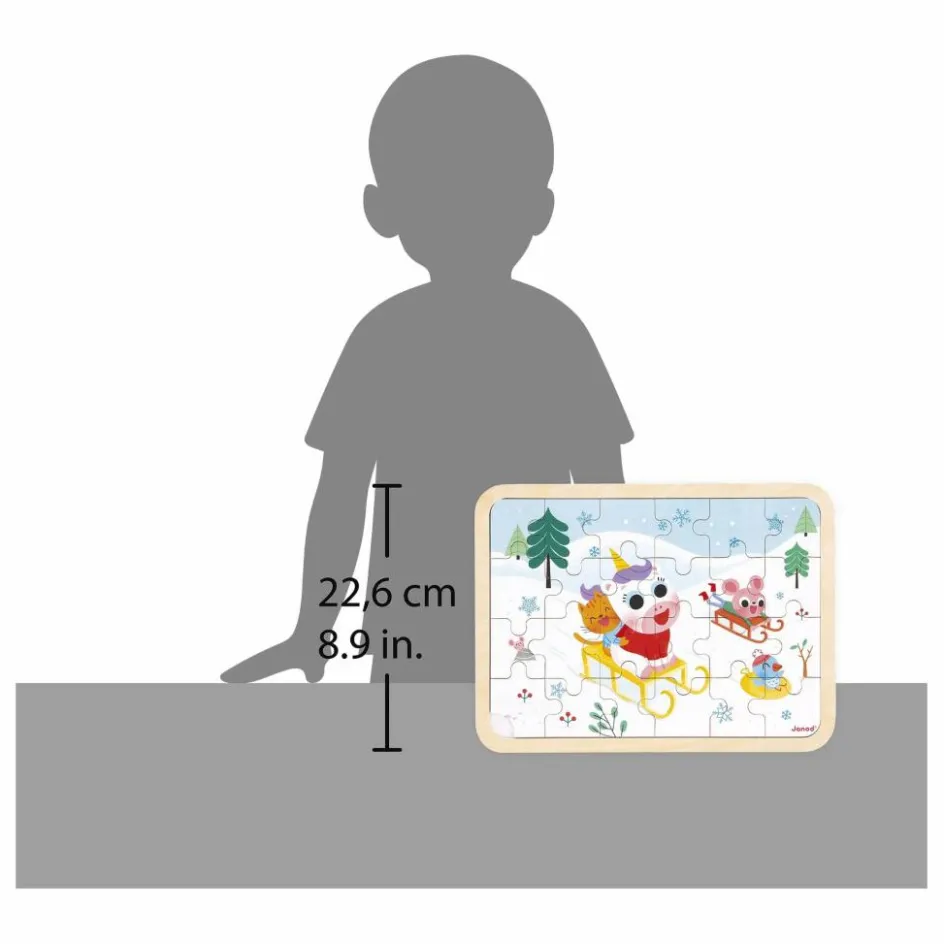 Clearance Janod Puzzle à la montagne - 24 pièces Blanc