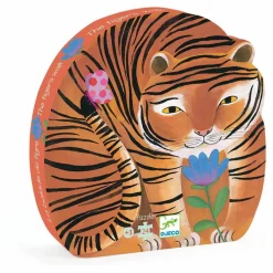 Outlet Djeco Puzzle 24 pièces La balade du tigre Multicolore