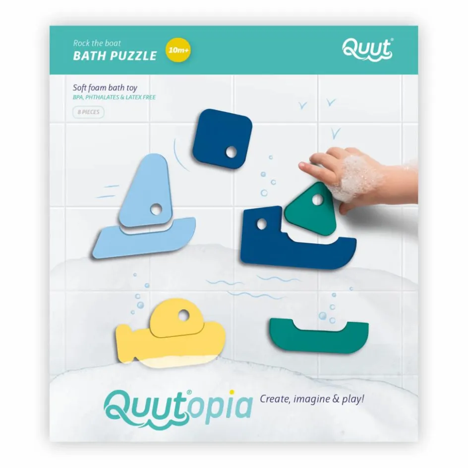Discount Quut Puzzle de bain Voiliers | Bleu