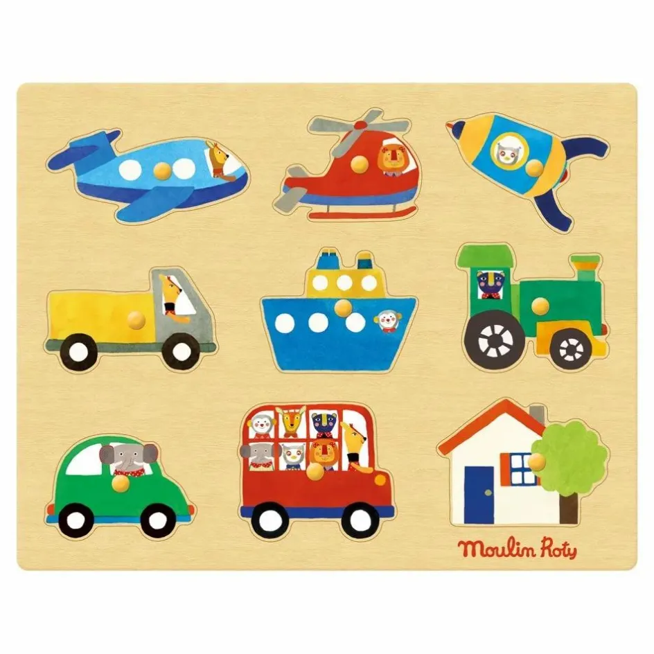 Moulin Roty Puzzle des transports| Jouets D'Éveil