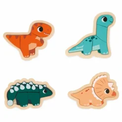 Online Janod Puzzle Dino - set de 4 Multicolore