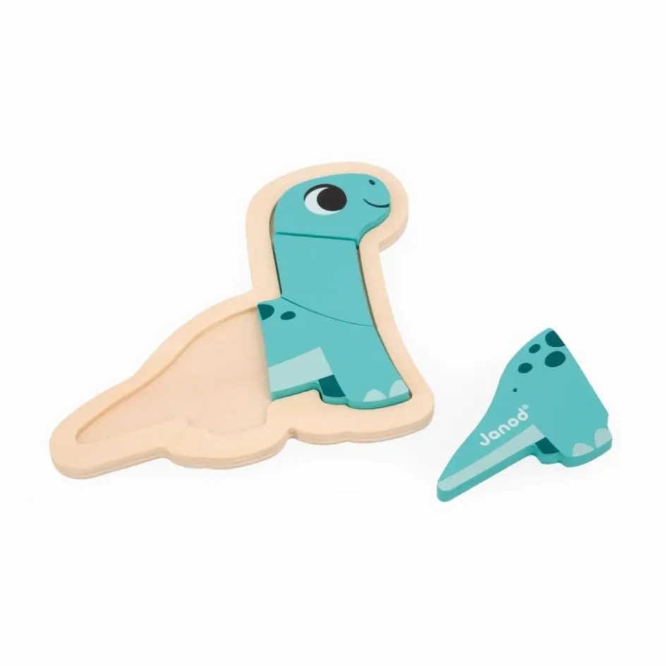 Online Janod Puzzle Dino - set de 4 Multicolore