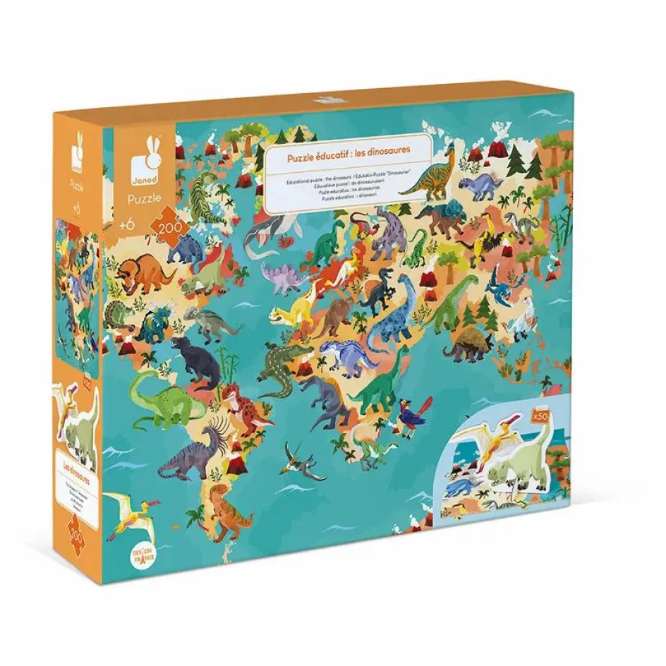 Hot Puzzle éducatif Les Dinosaures - 200 pièces Puzzles|Jeux Éducatifs