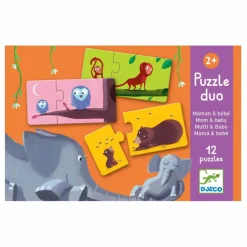 Djeco Puzzle Duo maman et bébé| Puzzles|Jeux Éducatifs