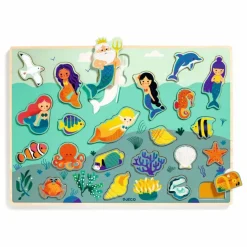 Djeco Puzzle en bois Sea| Jouets D'Éveil|Jouets D'Éveil