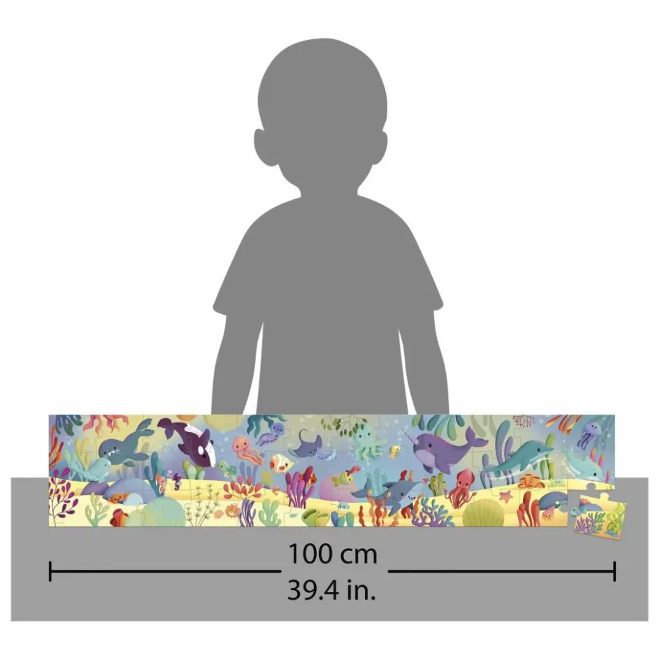 Outlet Janod Puzzle frise Les animaux marins - 36 pièces Multicolore