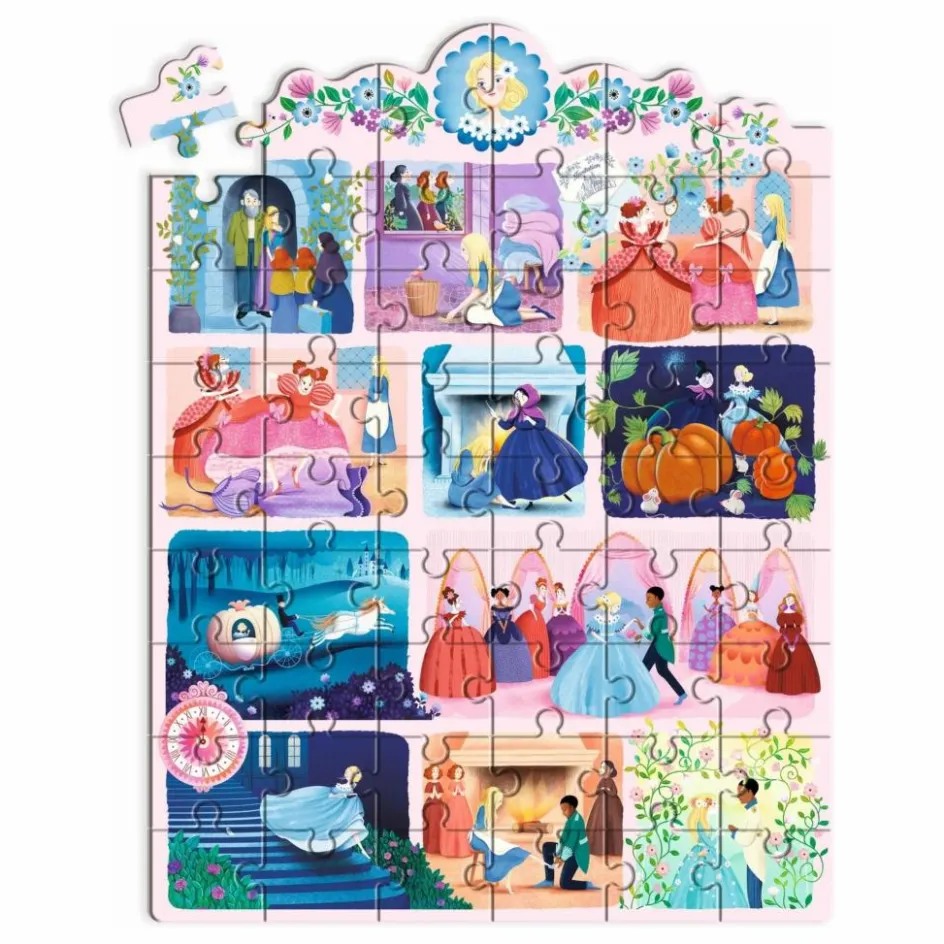 Sale Djeco Puzzle histoire Cendrillon - 54 pièces Multicolore