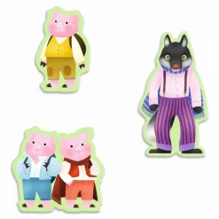 Djeco Puzzle histoire Les trois petits cochons - 35 pièces| Puzzles|Jeux Éducatifs