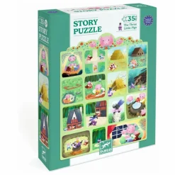 Djeco Puzzle histoire Les trois petits cochons - 35 pièces| Puzzles|Jeux Éducatifs