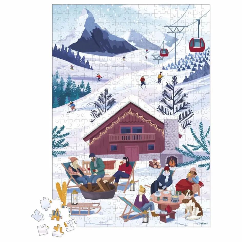 Best Puzzle Hiver à la montagne - 500 pièces Puzzles|Jeux Éducatifs