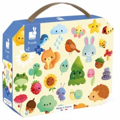 Sale Janod Puzzle Imagier de la nature - 20 Pièces Multicolore