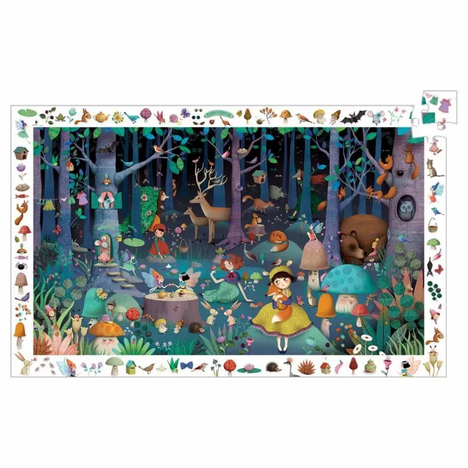Djeco Puzzles|Jeux Éducatifs*Puzzle La forêt enchantée - 100 pièces