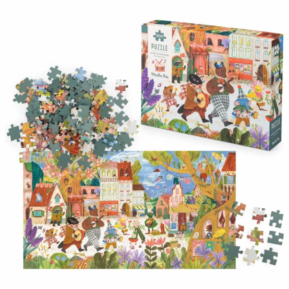 Sale Moulin Roty Puzzle La fête du Printemps - 500 pièces Multicolore