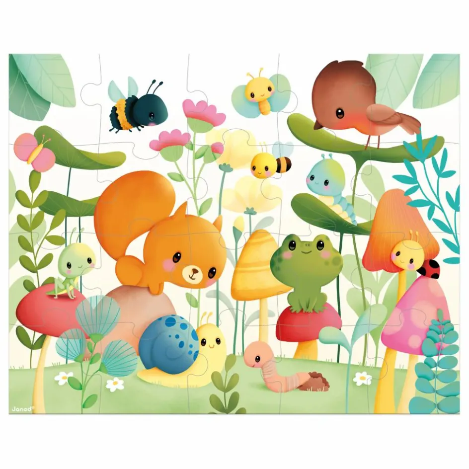 Janod Puzzle Les compagnons du jardin - 20 pièces| Puzzles|Jeux Éducatifs