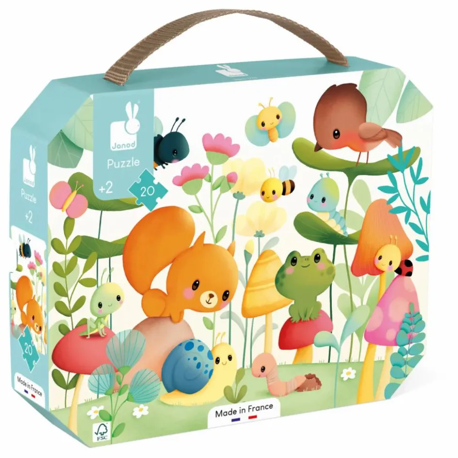 Janod Puzzle Les compagnons du jardin - 20 pièces| Puzzles|Jeux Éducatifs