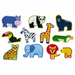 New Crocodile Creek Puzzle Let's Begin Jungle - Boîte de 10 Multicolore