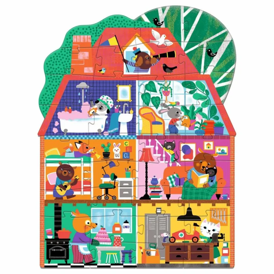 Online Djeco Puzzle Maison des Copains - 36 pièces Multicolore