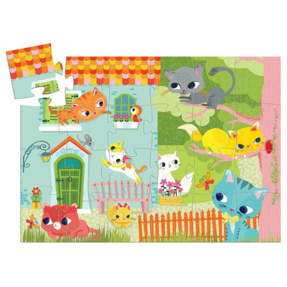 Djeco Puzzle Pachat et ses amis - 24 pcs| Puzzles|Jeux Éducatifs