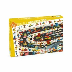 Djeco Puzzle Rallye automobile 54 pièces| Puzzles|Jeux Éducatifs