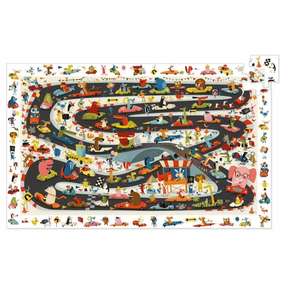Djeco Puzzle Rallye automobile 54 pièces| Puzzles|Jeux Éducatifs