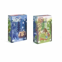 Londji Puzzles|Jeux Éducatifs*Puzzle recto-verso Jour et nuit dans la forêt