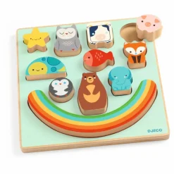 New Djeco Puzzle relief Boom Rainbow Multicolore