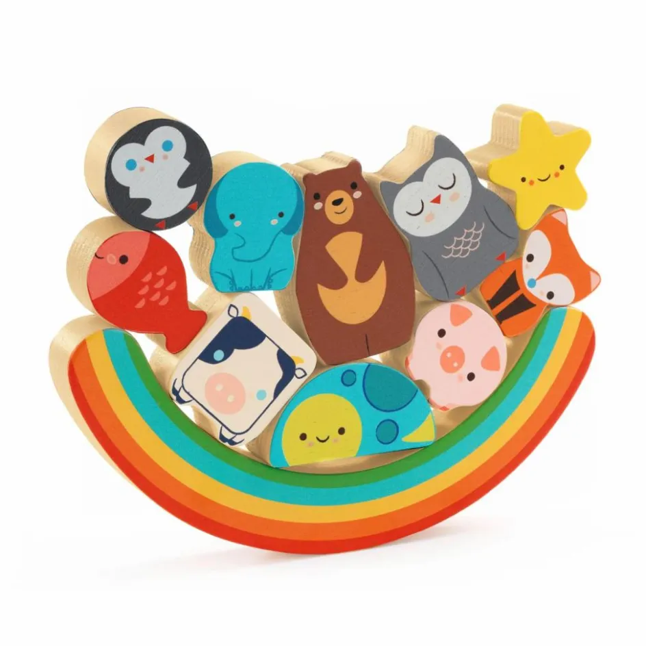 New Djeco Puzzle relief Boom Rainbow Multicolore