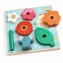 Djeco Puzzle relief Stack Happy| Jouets D'Éveil|Jouets D'Éveil