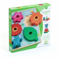 Djeco Puzzle relief Stack Happy| Jouets D'Éveil|Jouets D'Éveil