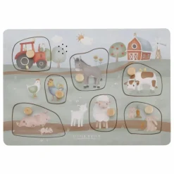 Little Dutch Puzzle sonore en bois FSC - Little Farm| Jouets D'Éveil|Jouets D'Éveil