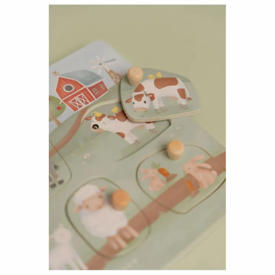 Little Dutch Puzzle sonore en bois FSC - Little Farm| Jouets D'Éveil|Jouets D'Éveil