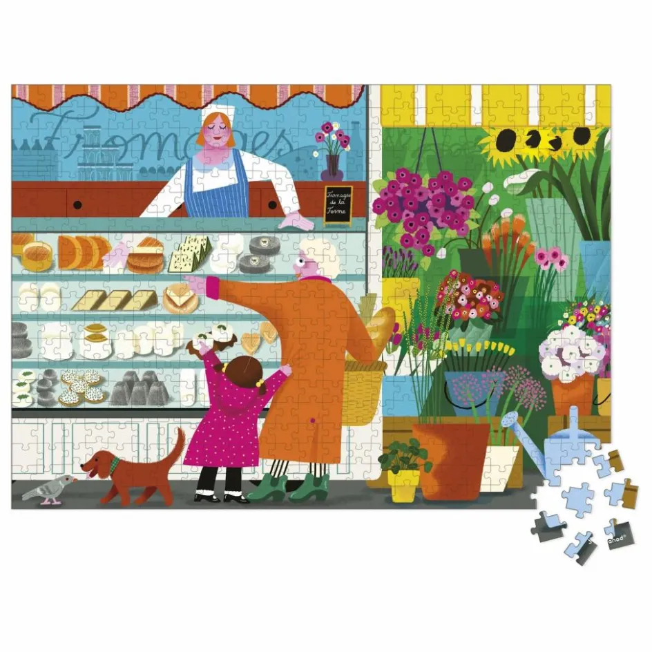 Janod Puzzles|Jeux Éducatifs*Puzzle Sur le marché - 500 pièces