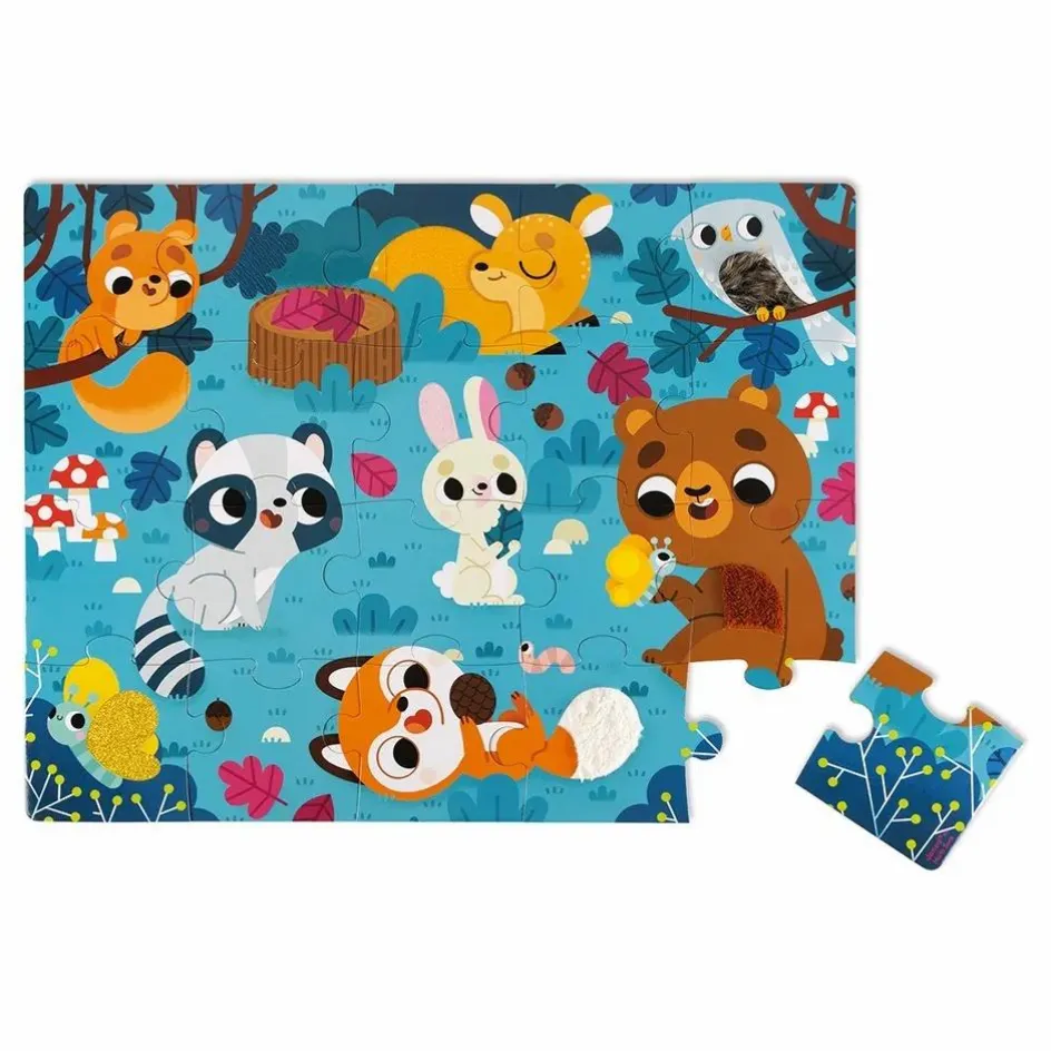 Discount Puzzle tactile Les Animaux de la Forêt - 20 pièces Puzzles|Jeux Éducatifs