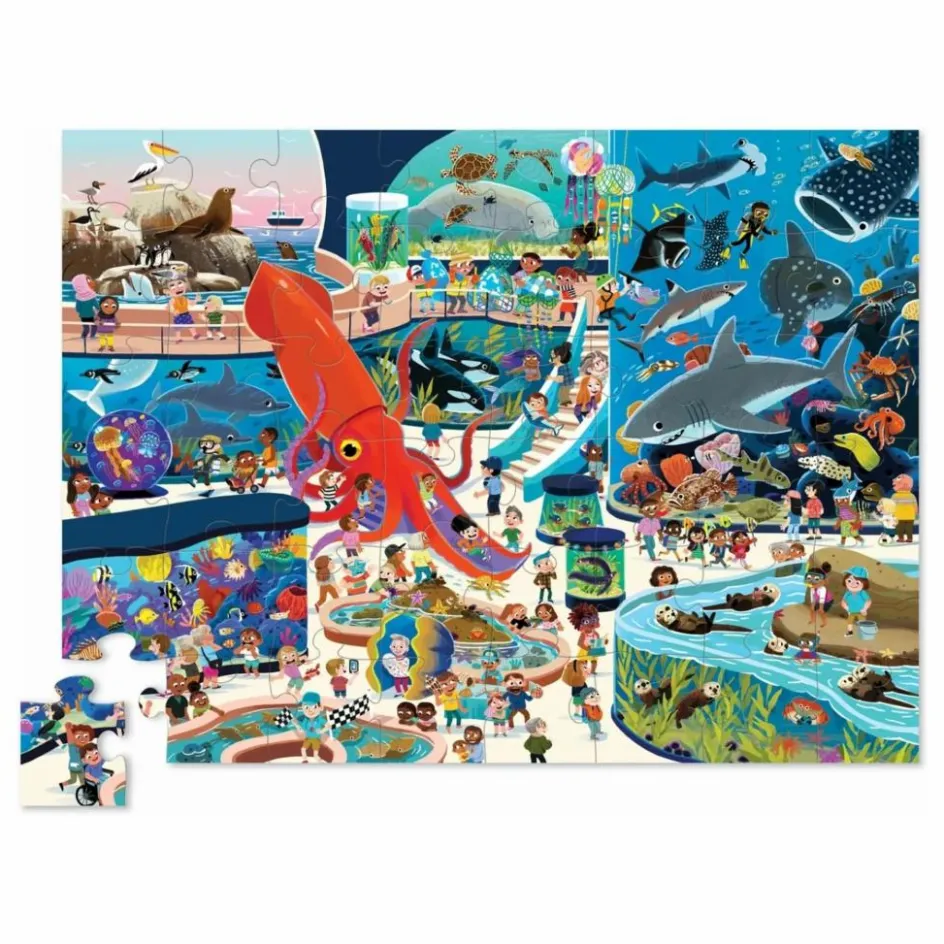 Crocodile Creek Puzzles|Jeux Éducatifs*Puzzle Une journée à l'aquarium - 48 pièces
