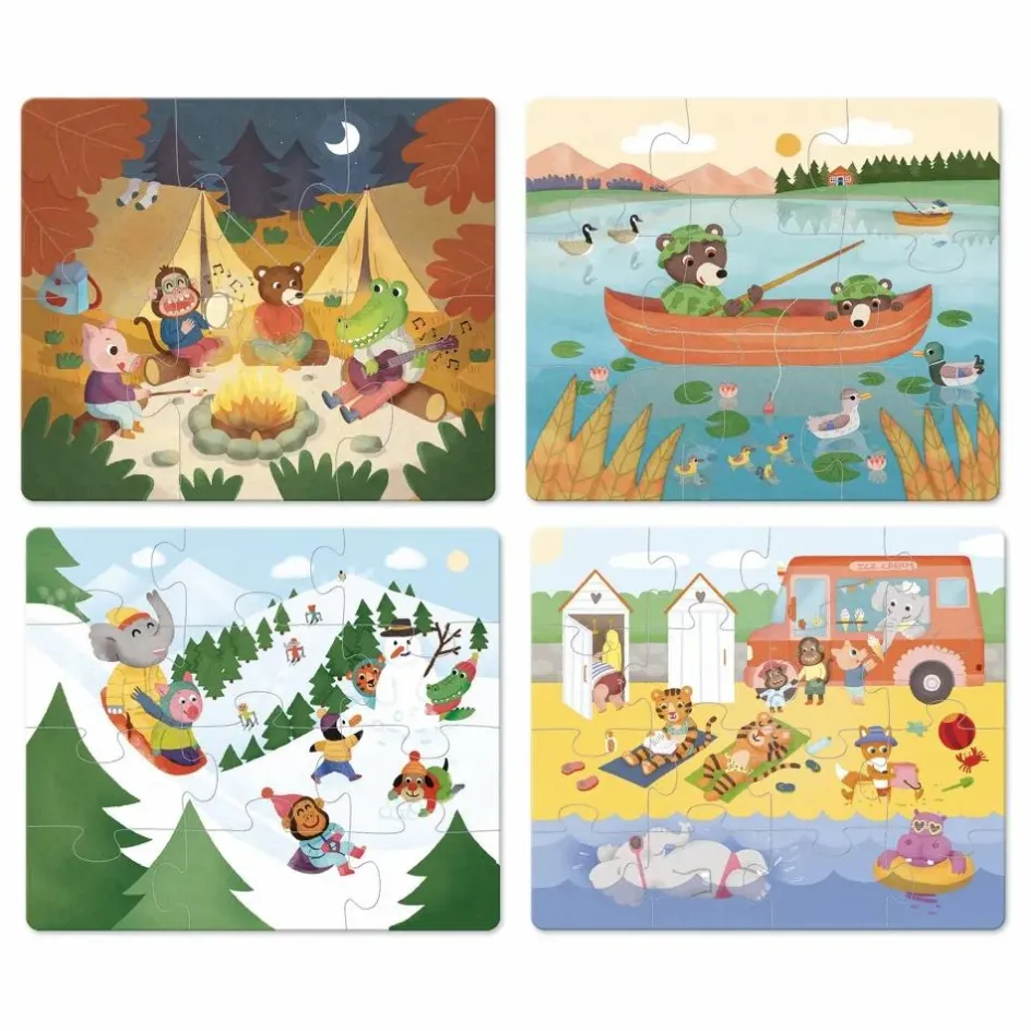 Sale Vilac Puzzles évolutifs Les vacances - Set de 4 Multicolore