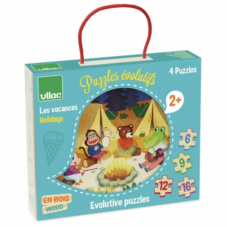 Sale Vilac Puzzles évolutifs Les vacances - Set de 4 Multicolore