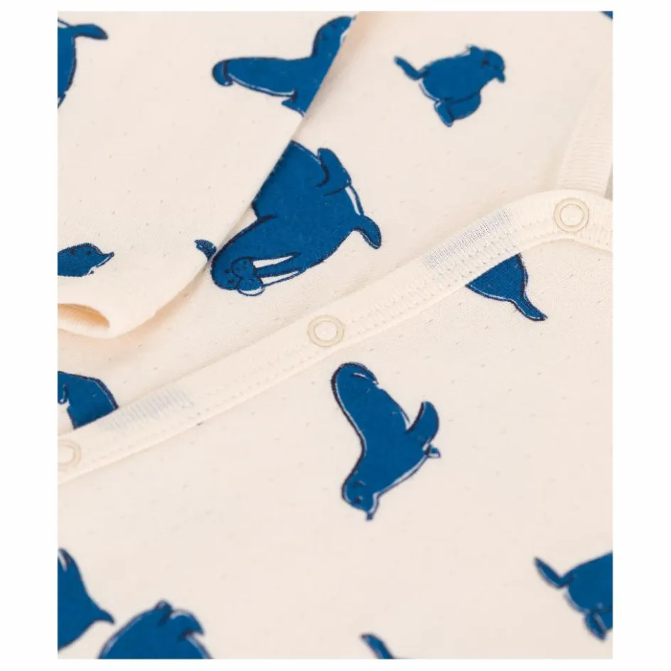 Online Petit Bateau Pyjama à Pieds Berry Coton Bio | Crème