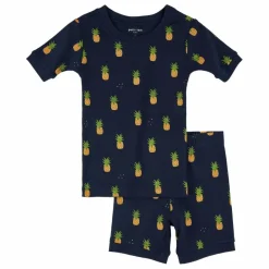 Discount Petit Lem Pyjama Ananas Coton Bio | Bleu nuit