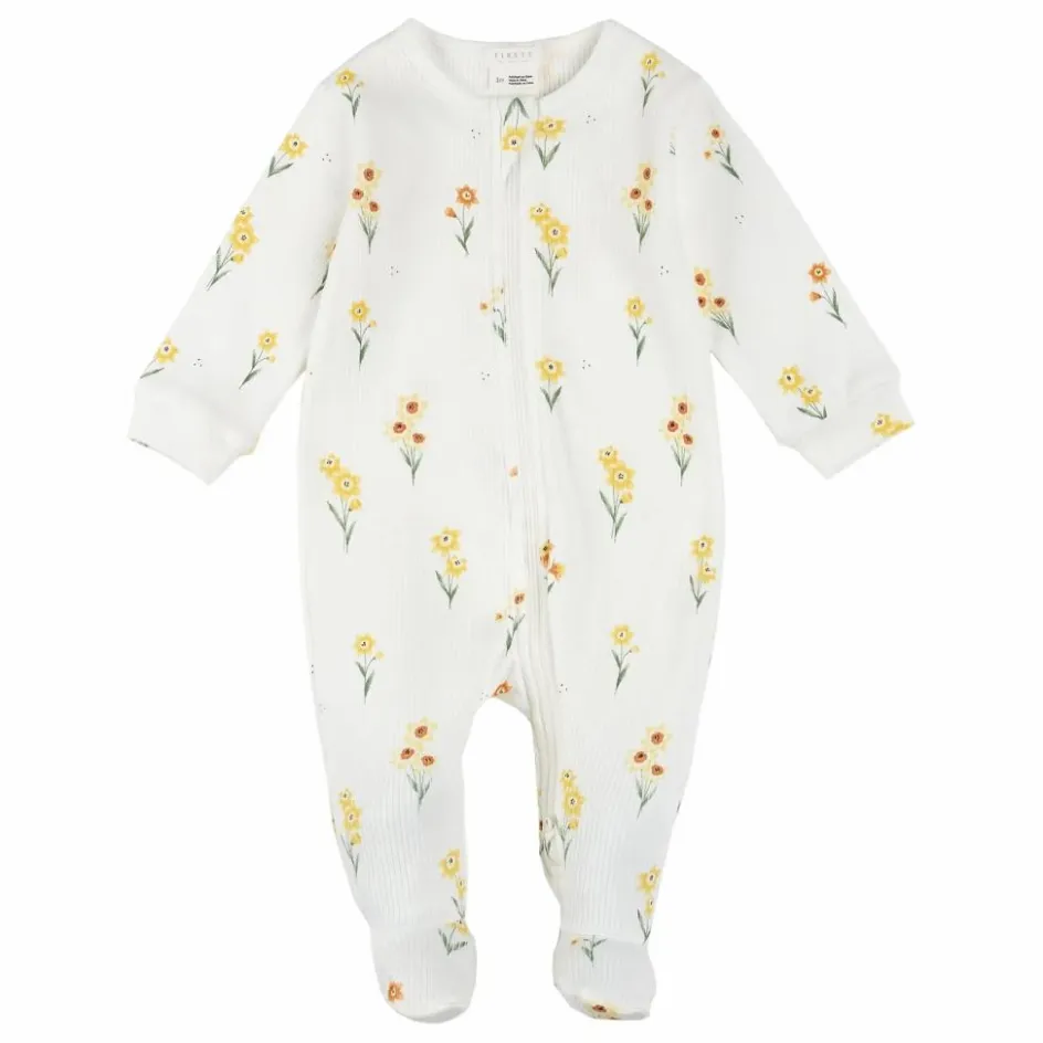 Hot Pyjama Avec Pieds Côtelé Jonquilles Coton Bio | Pyjamas, Sous-Vêtements|Pyjamas Et Bodies