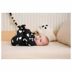 Clearance Petit Lem Pyjama Avec Pieds Fantômes Phosphorescents Coton Bio | Noir