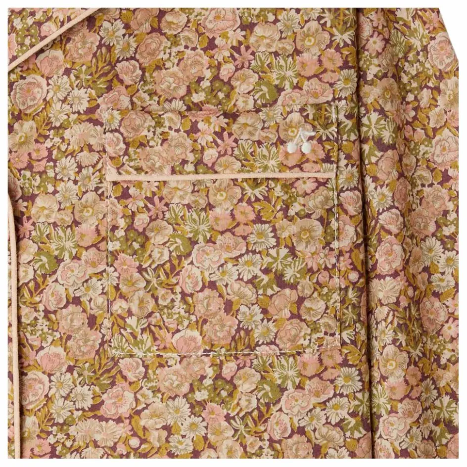 New Bonpoint Pyjama avec Pochette Dormeur Liberty Coton Bio | Mauve