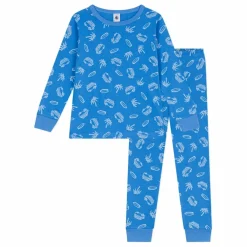 Discount Petit Bateau Pyjama Brighton Coton Bio | Bleu