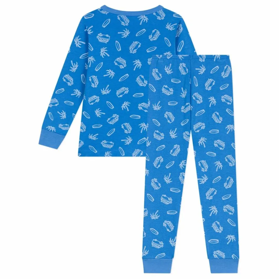 Discount Petit Bateau Pyjama Brighton Coton Bio | Bleu